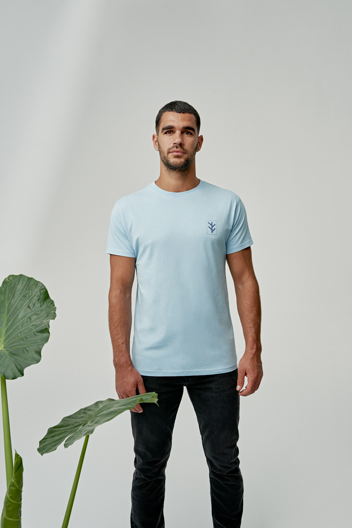 camiseta básica para hombre de algodón orgánico certificado